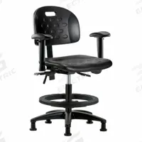Ergonomic Chair: Polyurethane, Arms Included, Ht Range 19 3/4 in to 27 1/2 in, 18 in Seat Wd, Adj (MPN BR-HPMBCH-RG-T0-A1-NF-RG-BLK). Key specifications — Foot Support: No; Back Tilt Backward: 13.5°; Back Tilt Forward: 10.5°; Base Material: Nylon; Brand: APPROVED VENDOR; Product Type: Ergonomic Chair; ESD-Safe: Not ESD Safe.