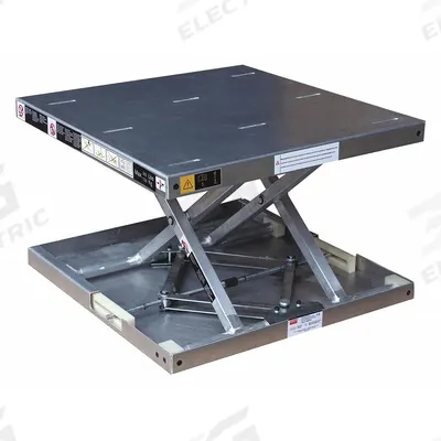 Dayton Scissor Lift Table: Manual, 300 lb Load Capacity, 17 3/4 in Max Lifting Ht - Fixed-Top Manual Lift Tables