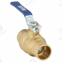 MILWAUKEE VALVE Manual Two-Way Ball Valve: 1 in, Brass, Straight, Sweat x Sweat, Full Port Ball Port (MPN 1" BA-485BMS). Key specifications — Brand: MILWAUKEE VALVE; Handle: Memory Stop Lever.