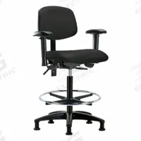 Ergonomic Chair: Vinyl, Arms Included, Ht Range 25 in to 34 1/2 in, 18 1/2 in Seat Wd, 17 in Seat Dp (MPN BR-VHBCH-RG-T1-A1-CF-RG-8540). Key specifications — Foot Support: Yes; Back Tilt Backward: 13.5°; Back Tilt Forward: 10.5°; Base Material: Nylon; Brand: APPROVED VENDOR; Product Type: Ergonomic Chair; ESD-Safe: Not ESD Safe; Seat Tilt Backward: 3°.
