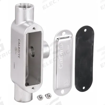 CALBRITE Conduit Outlet Body: Stainless Steel, 1 in Trade Size, T Body, 13 cu in Body Capacity - T - Tee Type