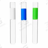 KIMBLE Culture Tube: 3 mL, Culture Tube, 10 mm Body Dia, 75 mm Overall Ht, Colorless, Round (MPN 60A10BZXL). Key specifications — Graduated: No; Includes Closure: No; Body Color: Colorless; Brand: KIMBLE; Bottom Shape: Round.