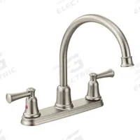 CFG Gooseneck Kitchen Faucet: Capstone, Brass, Widespread, Deck, 3 Mounting Holes, 1.5 gpm Flow Rate (MPN 41611CSL). Key specifications — Series: Capstone; Brand: CFG.