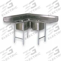 EAGLE GROUP Kitchen Sink: 3 Bowls, 44 in Overall Ht, 59 3/4 in Overall Lg, 57 1/4 in Overall Wd (MPN C314-16-3-18). Key specifications — Brand: EAGLE GROUP.