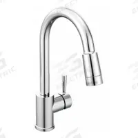 CFG Gooseneck Pull Out Kitchen Faucet: Edgestone, Brass, Single-Post, Deck, 1 Mounting Holes, Chrome (MPN 46201). Key specifications — Series: Edgestone; Brand: CFG.