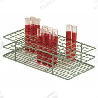 Tube Rack: 5 1/8 in Overall Wd, Steel, Green, (72) Places, 72 Compartments, Benchtop (MPN F18757-0000). Key specifications — Material: Steel; Mounting Location: Benchtop; Color: Green; Product Type: Test Tube Rack; Total Holding Capacity: (72) Places; Brand: SP SCIENCEWARE.