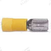 STA-KON Wire Disconnect: Female Socket, Yellow, Vinyl, Partial Coverage, 12 AWG – 10 AWG Wire Size (MPN 10RC-250F). Key specifications — attr1307035: STA-KON; attr1307036: 10RC-250F.