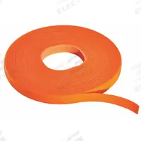RIP-TIE Hook-and-Loop Cable Tie Roll: 75 ft Lg, 1 in Wd, 50 lb Tensile Strength, Orange (MPN W-75-HRL-O). Key specifications — Color: Orange; Material: Nylon; Brand: RIP-TIE.
