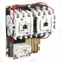 EATON NEMA Magnetic Motor Starter: Reversing, 3 Poles, NEMA Size 2, 45 A, 120V AC Coil (MPN AN59GN0A5E045). Key specifications — Brand: EATON; Auxiliary Contact Form: 1NO; Coil Voltage: 110/120V AC; Phase: Three; Operator: None; Operator Controls: None; Auxiliary Contacts Included: 1NO; Signaling Features: Pilot Light.
