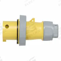 LEVITON Pin and Sleeve Plug: Yellow, 125V AC, Single Phase, 30 A, 2 Pole, 3 Wire, IEC Grounding (MPN 330P4WLEV). Key specifications — Brand: LEVITON.
