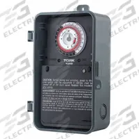 TORK Electromechanical Timer: 24 hr, 120-277V AC, DPDT, Mechanical (MPN TU40). Key specifications — Body Material: Resin; Indoor/Outdoor Usage: Indoor; Brand: TORK.
