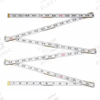 WESTWARD Two Way Reading Folding Rule: 30PC11, 6 ft / 1,800 mm, 1.81 in Thick, 1/16 in, Red, Rigid. Key specifications — attr939978: 1/16 in; attr934745: WESTWARD; attr944504: Inside Read; attr944508: Vertical; attr944509: Abrasive Resistant Epoxy; attr939993: Fractional; attr986193: Etched.
