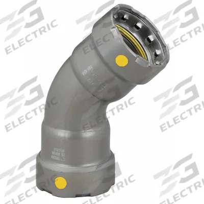 VIEGA MEGAPRESS Crimp Elbow Fitting: 1 1/4 in Pipe x 1 1/4 in Pipe Size, Press-fit x Press-fit - Gas Steel Press Pipe Fittings