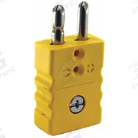 DAYTON Thermocouple Plug: Jack, For Type K Thermocouple Type, Std Plug, 2 Pins, Flat, Flat (MPN 36GL02). Key specifications — attr1432255: Flat; attr1276097: Jack; attr1276082: Standard Plug; attr1276092: DAYTON; attr1276087: Yellow; attr1276088: Glass-Filled Nylon; attr1276089: 36GL02.