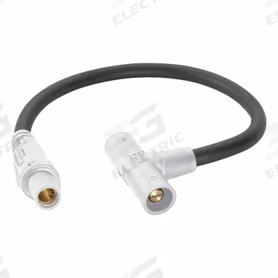 LEVITON Paralleling Tee with Cable: Male-Male-Female, White, 600V AC, 400 A, Series 16 - Parallel Tees with Cable Assemblies