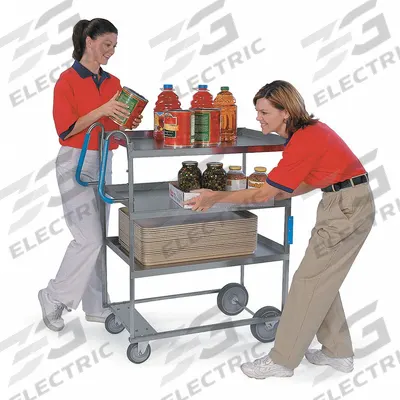 LAKESIDE Utility Cart: 700 lb Max Load Capacity, 3 Shelves - Open Stainless Steel Carts