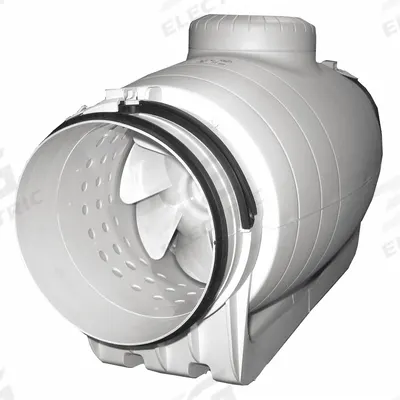 SOLER & PALAU In-Line Duct Fan: 530 cfm Max., 8 in Duct, 122 W, 120V AC, 1 Ph, IP44 - General Purpose Inline Duct Fans