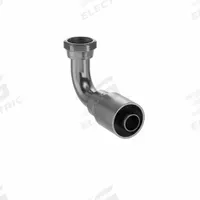 PARKER Hydraulic Crimp Fitting: Steel x Steel, 90° Elbow, -20 For Hose Dash Size, ORS x Crimp (MPN 1J577-20-20). Key specifications — Fitting Gender: Female x Genderless; Fitting Connection Type: ORS x Crimp; For Hose Dash Size: -20; Thread Size: 0.511"-27; Brand: PARKER.