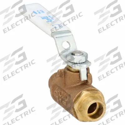 APOLLO Manual Two-Way Ball Valve: 3/8 in Size, Bronze, Straight, Sweat x Sweat - Bronze Ball Valves