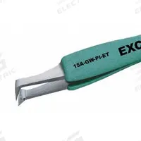 EXCELTA Tweezers: Carbon Steel, Round, Bent Tip (MPN 15A-GW-PI). Key specifications — attr1002355: Carbon Steel; attr1002345: EXCELTA; attr1002348: Carbon Steel; attr1002358: Smooth; attr1002361: 15A-GW; attr1024781: Standard.