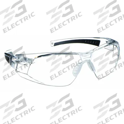 CONDOR Safety Glasses: Clear Lens, Frameless, Anti-Fog/Anti-Static/Scratch-Resistant - Padded Comfort-Fit Safety Glasses