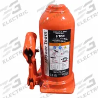 POWER TEAM Bottle Jack: Steel, Mechanical, 6 ton Load Capacity, 12 in Max Lift, 8 1/2 in Min Ht (MPN 9006X). Key specifications — Brand: POWER TEAM; Body Material: Steel.
