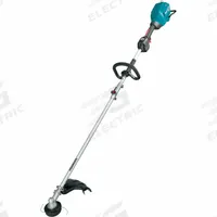 MAKITA Battery-Powered String Trimmer: 17 in Cutting Wd, Straight Shaft, 35 in Shaft Lg, 30 cc (MPN GUX01ZX1). Key specifications — attr975803: 35 in; attr975783: MAKITA; attr975787: 17 in; attr975804: Straight; attr987328: Yes.