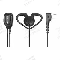 MIDLAND Headset: Fits Midland, For BizTalk BR Series, D-Ring, Push To Talk, Black, 2 Wires, Wired (MPN BA9). Key specifications — Connector Type: Two Pin; Compatible Radio Series: BizTalk BR; Push To Talk: Yes; Manufacturer Part Number: BA9; Brand: MIDLAND.