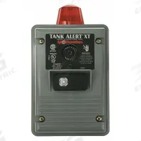 SJE-RHOMBUS Tank Alarm: 120V AC, Auto, 85 dB, Audio/Visual, 1 Alarm Inputs, 2-Conductor Wire Leads (MPN TAXT-01X). Key specifications — Brand: SJE-RHOMBUS; Nameplate Voltage: 120V AC; Manufacturer Part Number: TAXT-01X; Battery Backup: No.