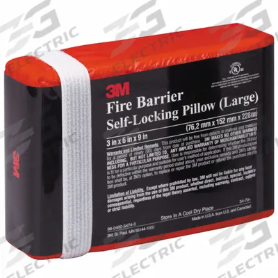 3M Firestop Pillow: 9 in Overall Lg, 6 in Overall Wd - Firestop Pillows