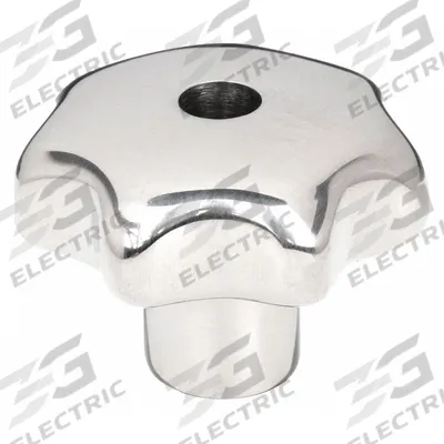 KIPP Hand Knob: 7 Point, Stainless Steel, 6 mm Hole Dia, 21 mm Hole Dp - Corrosion-Resistant 7-Arm Knobs with Unthreaded Through-Hole