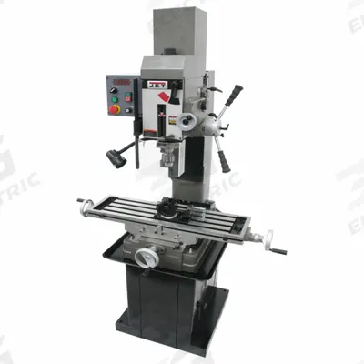 JET Mill Drill: JMD-45VSPFT, Gear Drive, 1 1/2 hp - Variable-Speed Gear-Drive Mill Drills with DRO, Power Downfeed & X-Axis Powerfeed