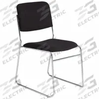 NATIONAL PUBLIC SEATING Stacking Chair: Fabric Seat, Fabric, Steel Frame, Seat Color Black, Armless (MPN 8660). Key specifications — Chair Color: Black.