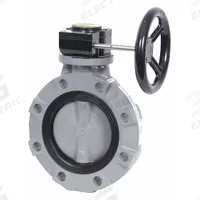HAYWARD Butterfly Valve: 12 in Pipe Size, Concentric, 150 psi Max. Pressure (CWP), Wafer, PVC, PVC (MPN BYV11120A0EG000). Key specifications — Brand: HAYWARD; Handle Type: Gear Operated Handwheel; Disc Material: PVC.
