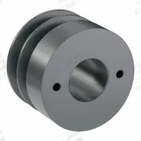 APPROVED VENDOR V-Belt Pulley: 2AK32, 2 Groove, 3.25 in OD, Bushed Bore, H/QT, Cast Iron (MPN 2AK32H). Key specifications — attr1318293: 2AK32; attr1318301: 3 in (4L, A); attr1318291: 4L, A, or AX.