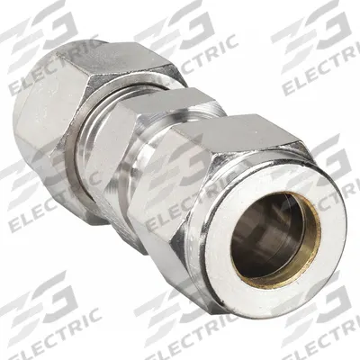 PARKER Compression Fitting Union: 1/2 in OD x 1/2 in OD Fitting Size - Double-Ferrule Stainless Steel Fittings