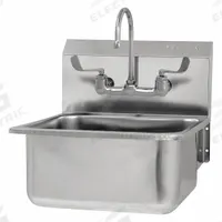 SANI-LAV Sink: 1 Stations, 10 in Bowl Dp, 19 in Bowl Lg, 16 in Bowl Wd, Faucet Included, 18 ga (MPN 525FL-0.5). Key specifications — Includes Side Splash: Side Splash Not Included; Series: Stainless Steel Hand Wash Sink; Brand: SANI-LAV.