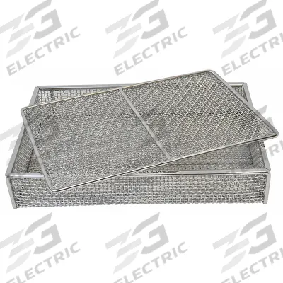 MARLIN STEEL WIRE PRODUCTS Parts Washer Basket: Rectangular, Stainless Steel, Silver - Rectangular Parts Washer Baskets
