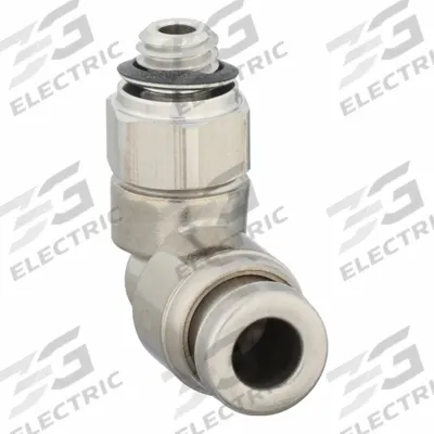 SMC Push-Fit Elbow Fitting: 4 mm OD x 5 mm OD Size, Push-to-Connect x Metric - Stainless Steel Tube Fittings