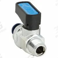 AIGNEP USA Manual Two-Way Ball Valve: 1/8 in, Chrome-Plated Brass, Male Socket x MNPT, One-Piece (MPN 86330-53-02). Key specifications — Brand: AIGNEP USA; Handle: Lever.