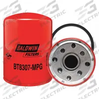 BALDWIN FILTERS Hydraulic Filter: Hydraulic Fluid, 1 1/2"-16 Thread Size, Spin-On, 7 in Overall Ht (MPN BT8307MPG). Key specifications — Media Material: Cellulose; Brand: BALDWIN FILTERS; Compatible Fluid Type: Hydraulic Fluid; Compatible Vehicle Make: Swinger; Includes: G369-B Furnished Gasket; Thread Size: 1-1/2"-16.