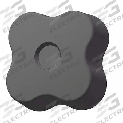 INNOVATIVE COMPONENTS Hand Knob: 4 Point, Plastic w/ Steel Thread, 3/8"-16 Thread - 4-Arm Knobs with Threaded Hole