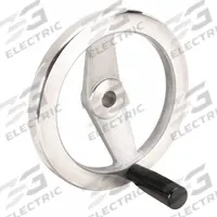 KIPP Hand Wheel: Spoked, Fixed Handle, Aluminum, 3/8 in Bore, 80 mm Dia, Zinc-Plated (MPN K0162.2080XCO). Key specifications — Brand: KIPP.