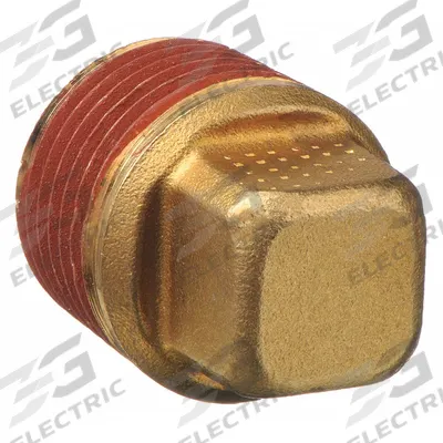 PARKER Plug: Hex Drive Cored Plug, 3/8 in, NPT Threaded, 1,000 psi, 27/32 in Lg - Threaded High-Pressure Pipe Fittings with Sealant