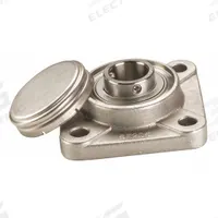 NTN 4 Bolt Flange Bearing: Radial Ball, 1 7/16 in Bore, SS, Set Screws, 4 19/32 in Lg, 1 3/4 in Wd (MPN SUCF207-23CCFG1). Key specifications — Bore Type: Cylindrical; Brand: NTN; Lubricant Material: FDA/USDA-H1 Solid Grease; Mounting Bolt Size: 1/2 in; System of Measurement: Inch; Included Bearing Cap: Closed Cap.