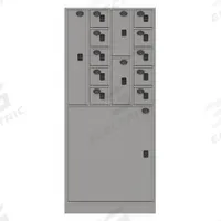SENTINEL Law Enforcement Evidence Locker: Pass-Through Backing, Keyless Lift Latch, 14 Compartments (MPN 14AB-PT). Key specifications — Brand: SENTINEL; Product Ships: Assembled; Color: Gray.