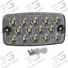 MAXXIMA Marker Light: LED, Backup/Reverse Light, Clear, Rectangular, 2 1/2 in Overall Ht, Wire Leads (MPN M42206). Key specifications — Standards: SAE J585E; Electrical Connection: Wire Leads; Brand: MAXXIMA; Installation Type: Permanent; Lens Color: Clear; Mount Type: Screw; Lighting Technology: LED; Light Type: Backup/Reverse Light.