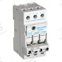 MERSEN Fuse Block: Finger-Safe, 3 Pole, 600 V AC, DIN Rail Mounting, Screw Termination (MPN USFM10M). Key specifications — Brand: MERSEN.