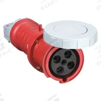 HUBBELL Pin and Sleeve Connector: Red, 480V AC, Three Phase, 60 A, 3 Pole, 4 Wire, IEC Grounding (MPN HBL460C7W). Key specifications — Brand: HUBBELL.