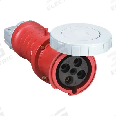 HUBBELL Pin and Sleeve Connector: Red, 480V AC, Three Phase, 60 A, 3 Pole, 4 Wire - Washdown-Rated Connectors